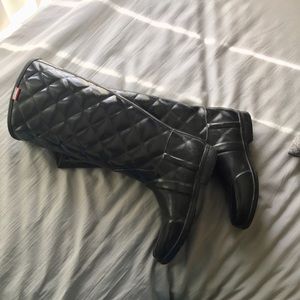 Quilted Hunter rain boots